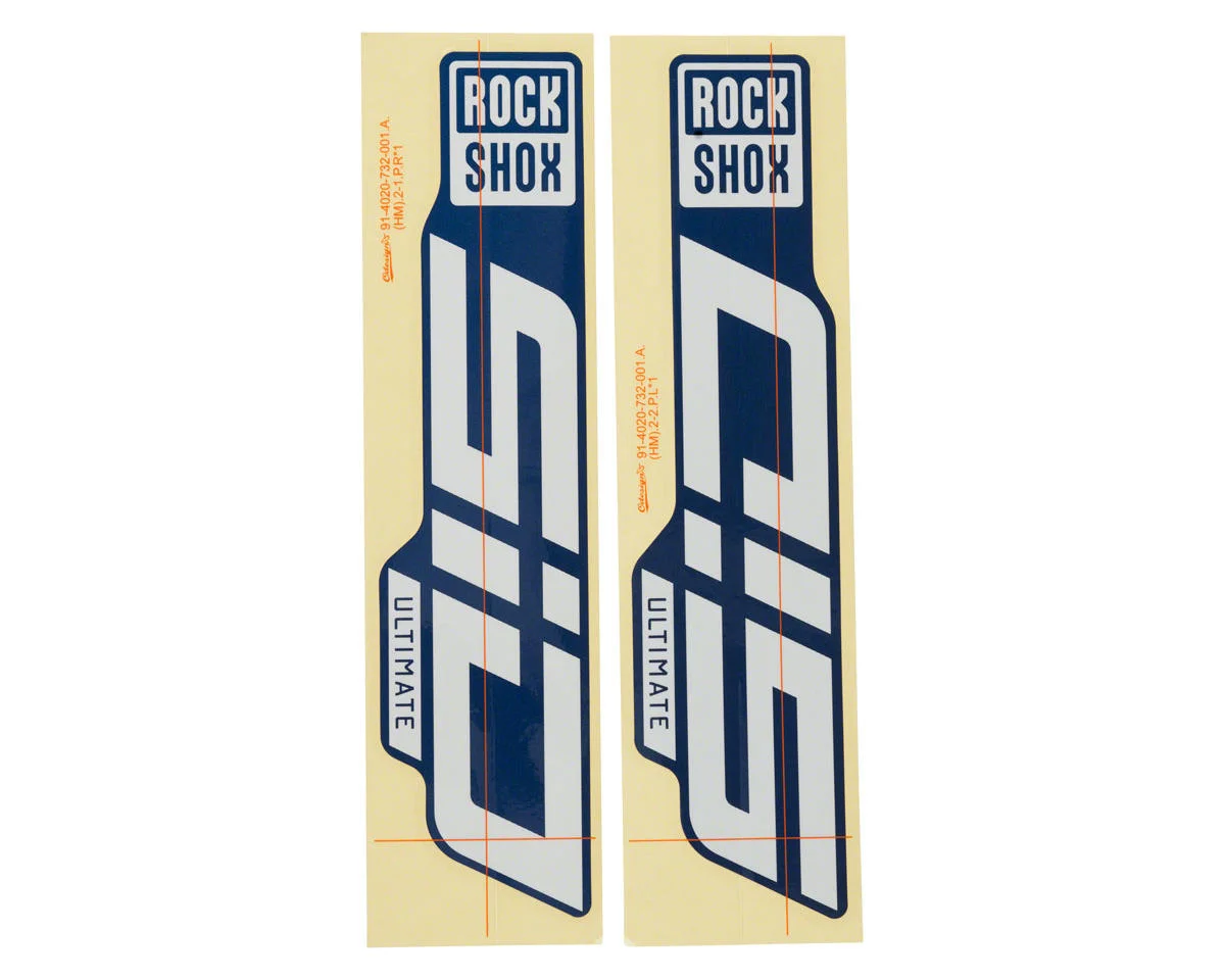 RockShox Fork Decal Kit (SID Ultimate) (Foil Blue) (27.5/29")